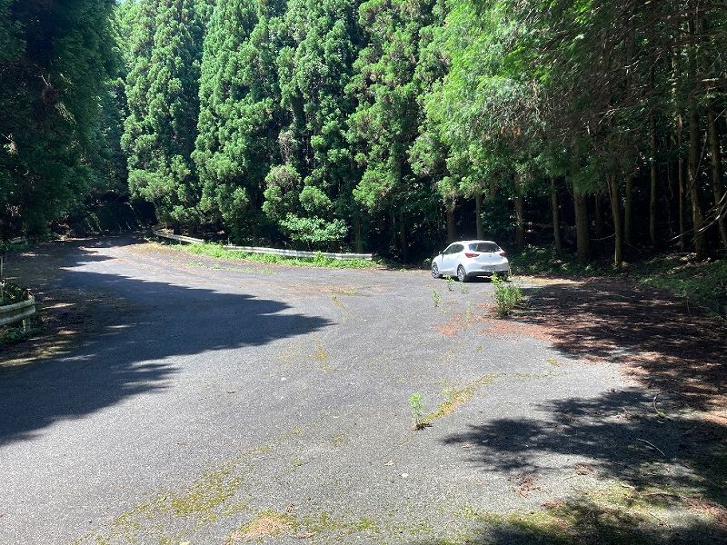 山林前面の道路