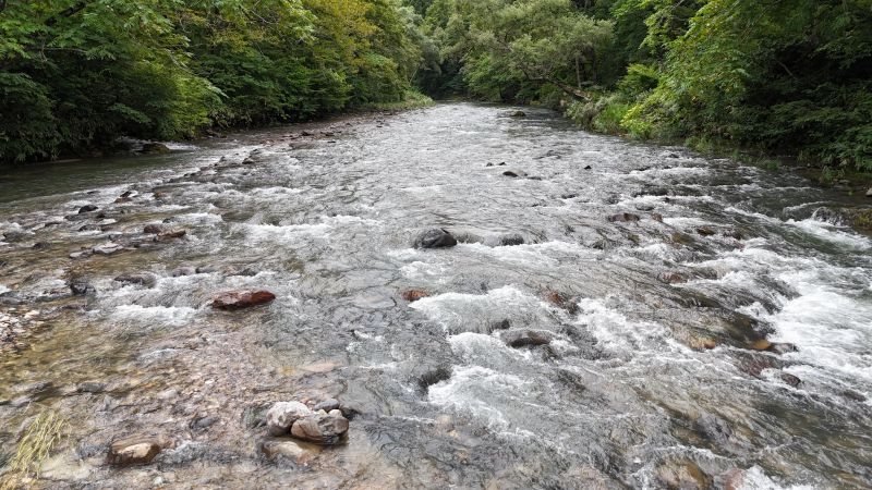 前面の足水川の様子（対象外）